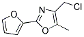 4-CHLOROMETHYL-5-METHYL-2-(FURAN-2-YL)OXAZOL Struktur