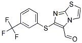 6-[3-(TRIFLUOROMETHYL)PHENYLTHIO]IMIDAZO[2,1-B][1,3]THIAZOLE-5-CARBOXALDEHYD Struktur