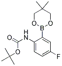 TERT-BUTYL 4-FLUORO-2-(5,5-DIMETHYL-1,3,2-DIOXABORINAN-2-YL)PHENYLCARBAMAT Struktur