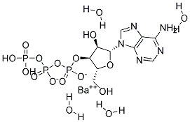 Adenosine 3'-triphosphate monobarium salt tetrahydrate;Adenosine-3'-triphosphoric acid Ba salt tetrahydrate;3'-ATP-Ba salt tetrahydrate;Adenosine 3'-triphosphate barium salt tetrahydrate
 Struktur