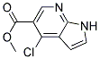 4-CHLORO-1H-PYRROLO[2,3-B]PYRIDINE-5-CARBOXYLIC ACID METHYL ESTER Struktur