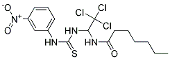 Heptanoic acid {2,2,2-trichloro-1-[3-(3-nitro-phenyl)-thioureido]-ethyl}-amide Struktur