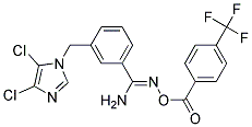 O1-[4-(trifluoromethyl)benzoyl]-3-[(4,5-dichloro-1H-imidazol-1-yl)methyl]benzene-1-carbohydroximamide Struktur