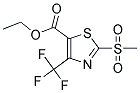 Ethyl 2-(methylsulphonyl)-4-(trifluoromethyl)-1,3-thiazole-5-carboxylate Struktur