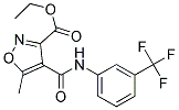 Ethyl 5-methyl-4-{[3-(trifluoromethyl)anilino]carbonyl}isoxazole-3-carboxylate Struktur