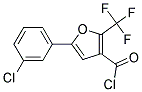 5-(3-Chlorophenyl)-2-(trifluoromethyl)furan-3-carbonyl chloride Struktur