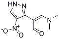 3-[2-(Dimethylamino)-1-formylvinyl]-4-nitro-1H-pyrazole Struktur