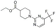 Ethyl N-[4-(trilfuoromethyl)pyrimid-2-yl]piperidine-4-carboxylate Struktur