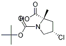 (2S,4S)-4-CHLOROPYRROLIDINE-1,2-DICARBOXYLIC ACID 1-TERT-BUTYL 2-METHYL DIESTER Struktur