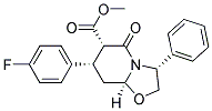 (3R,6S,7S,8AS)-7-(4-FLUORO-PHENYL)-5-OXO-3-PHENYL-HEXAHYDRO-OXAZOLO[3,2-A]PYRIDINE-6-CARBOXYLIC ACID METHYL ESTER Struktur