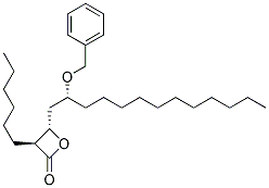 (3S,4S)-4-((R)-2-BENZYLOXY-TRIDECYL)-3-HEXYL-OXETAN-2-ONE Struktur