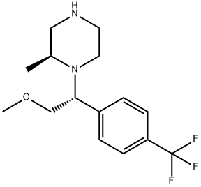 (S)-1-[(R)-2-METHOXY-1-(4-TRIFLUOROMETHYL-PHENYL)-ETHYL]-2-METHYL-PIPERAZINE Struktur