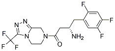 (S)-3-AMINO-1-(3-TRIFLUOROMETHYL-5,6-DIHYDRO-8H-[1,2,4]TRIAZOLO[4,3-A]PYRAZIN-7-YL)-4-(2,4,5-TRIFLUORO-PHENYL)-BUTAN-1-ONE Struktur