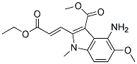 4-AMINO-2-((E)-2-ETHOXYCARBONYL-VINYL)-5-METHOXY-1-METHYL-1H-INDOLE-3-CARBOXYLIC ACID METHYL ESTER Struktur