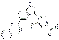 METHYL 4-[5-(BENZYLOXYCARBONYL)INDOL-3-YL]METHYL-3-METHYOXYBENZOATE Struktur