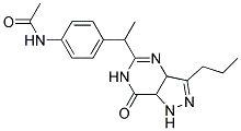 N-[4-(1-METHYL-7-OXO-3-PROPYL-3A,6,7,7A-TETRAHYDRO-1H-PYRAZOLO[4,3-D]PYRIMIDIN-5-YLMETHYL)-PHENYL]-ACETAMIDE Struktur