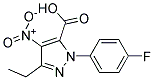 3-ETHYL-1-(4-FLUOROPHENYL)-4-NITRO-1H-PYRAZOLE-5-CARBOXYLIC ACID Struktur