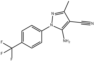 5-AMINO-3-METHYL-1-[4-(TRIFLUOROMETHYL)PHENYL]-1H-PYRAZOLE-4-CARBONITRILE Struktur