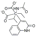 alpha-acetylamino-alpha-(1,2-dihydro-2-oxoquinoline-4-yl)methyldiethylmalonate Struktur