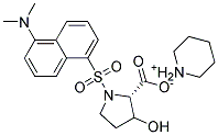 Dansyl-L-HydroxyprolinePiperidiniumSalt Struktur