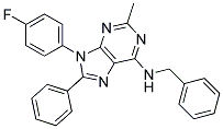 N-BENZYL-9-(4-FLUOROPHENYL)-2-METHYL-8-PHENYL-9H-PURIN-6-AMINE Struktur