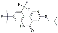 N-[3,5-BIS(TRIFLUOROMETHYL)PHENYL]-2-[(2-METHYLPROPYL)THIO]-4-PYRIDINECARBOXAMIDE Struktur