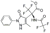 METHYL 3,3,3-TRIFLUORO-2-(5-METHYL-3-OXO-2-PHENYL-2,3-DIHYDRO-1H-PYRAZOL-4-YL)-N-(TRIFLUOROACETYL)-ALANINATE Struktur