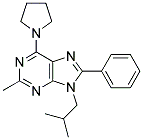 9-ISOBUTYL-2-METHYL-8-PHENYL-6-(PYRROLIDIN-1-YL)-9H-PURINE Struktur