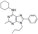 9-BUTYL-N-CYCLOHEXYL-2-METHYL-8-PHENYL-9H-PURIN-6-AMINE Struktur