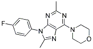 9-(4-FLUOROPHENYL)-2,8-DIMETHYL-6-MORPHOLINO-9H-PURINE Struktur