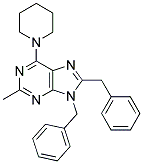 8,9-DIBENZYL-2-METHYL-6-(PIPERIDIN-1-YL)-9H-PURINE Struktur