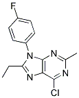 6-CHLORO-8-ETHYL-9-(4-FLUOROPHENYL)-2-METHYL-9H-PURINE Struktur