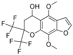 6,7-DIHYDRO-4,9-DIMETHOXY-7,7-BIS(TRIFLUOROMETHYL)-5H-FURO-[3,2-G]-CHROMEN-5-OL Struktur