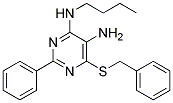 6-(BENZYLTHIO)-N4-BUTYL-2-PHENYLPYRIMIDINE-4,5-DIAMINE Struktur