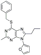 6-(BENZYLTHIO)-9-(FURAN-2-YL)-2-METHYL-8-PROPYL-9H-PURINE Struktur