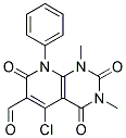 5-CHLORO-1,3-DIMETHYL-2,4,7-TRIOXO-8-PHENYL-1,2,3,4,7,8-HEXAHYDROPYRIDO[2,3-D]PYRIMIDINE-6-CARBALDEHYDE Struktur