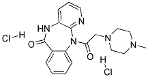 5,11-DIHYDRO-11-((4-METHYLPIPERAZIN-1-YL)ACETYL)-6H-PYRIDO(2,3-B)- (1,4)BENZODIAZEPIN-6-ONE DIHYDROCHLORIDE Struktur