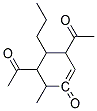 3-METHYL-5-PROPYL-4,6-DIACETYL- CYCLOHEXEN-2-ONE Struktur