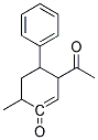 3-METHYL-5-PHENYL-6-ACETYLCYCLOHEXEN-2-ONE Struktur