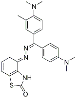 3-METHYL-[BIS[4-(DIMETHYLAMINO)PHENYL]METHYLENE]-HYDRAZONE-2(3H)-BENZOTHIAZOLONE Struktur