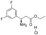 3-(R)-AMINO-3-(3,5-DIFLUOROPHENYL)PROPIONICACID ETHYL ESTER HYDROCHLORIDE Struktur