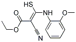 ETHYL 2-CYANO-3-MERCAPTO-3-(2-METHOXYANILINO)ACRYLATE, TECH Struktur