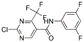 N5-(3,5-DIFLUOROPHENYL)-2-CHLORO-4-(TRIFLUOROMETHYL)PYRIMIDINE-5-CARBOXAMIDE, TECH Struktur