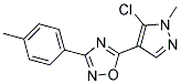 5-(5-CHLORO-1-METHYL-1H-PYRAZOL-4-YL)-3-(4-METHYLPHENYL)-1,2,4-OXADIAZOLE, TECH Struktur