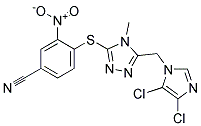 4-({5-[(4,5-DICHLORO-1H-IMIDAZOL-1-YL)METHYL]-4-METHYL-4H-1,2,4-TRIAZOL-3-Y L}THIO)-3-NITROBENZONITRILE Struktur