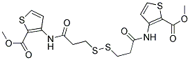 METHYL 3-({3-[(3-{[2-(METHOXYCARBONYL)-3-THIENYL]AMINO}-3-OXOPROPYL)DITHIO] PROPANOYL}AMINO)THIOPHENE-2-CARBOXYLATE Struktur