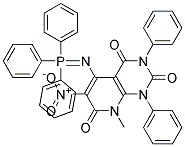 8-METHYL-6-NITRO-1,3-DIPHENYL-5-[(1,1,1-TRIPHENYL-LAMBDA~5~-PHOSPHANYLIDENE )AMINO]-1,2,3,4,7,8-HEXAHYDROPYRIDO[2,3-D]PYRIMIDINE-2,4,7-TRIONE Struktur