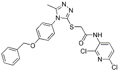 N1-(2,6-DICHLORO-3-PYRIDYL)-2-({4-[4-(BENZYLOXY)PHENYL]-5-METHYL-4H-1,2,4-T RIAZOL-3-YL}SULFANYL)ACETAMIDE Struktur