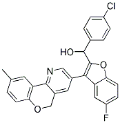 (4-CHLORO-PHENYL)-[5-FLUORO-3-(6-METHYL-10H-9-OXA-4-AZA-PHENANTHREN-2-YL)-BENZOFURAN-2-YL]-METHANOL Struktur