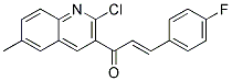 (E)-3-(2-CHLORO-6-METHYLQUINOLIN-3-YL)-1-(4-FLUORO-PHENYL)-PROPENONE Struktur